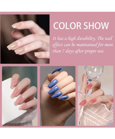 Nude Nail Polish Set Pink Nail Varnish Set Long Lasting Glitter Nude 4 Colors Nail Polishes Quick Dry Nail Polish for Women Girls DIY Nail Art at Home 7ML - Buy Online on GoSupps.com