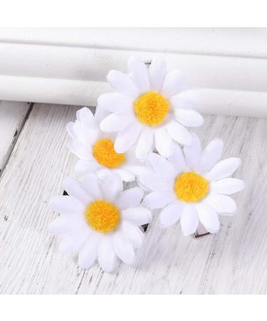 Lurrose 10pcs Daisy Hair Clips - Cute Small Flower Barrettes for Girls and Ladies - Buy Online on GoSupps.com