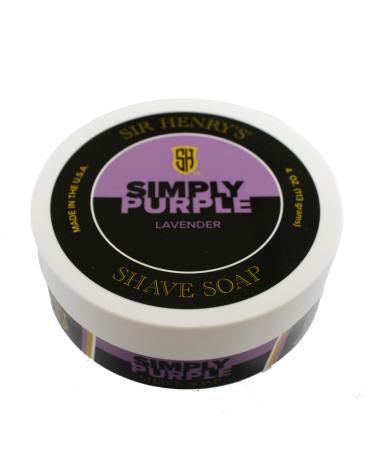 Luxury Shaving Soap by Sir Henry's. Rich Lather Gives a Smooth Comfortable Shave. (Simply Purple)