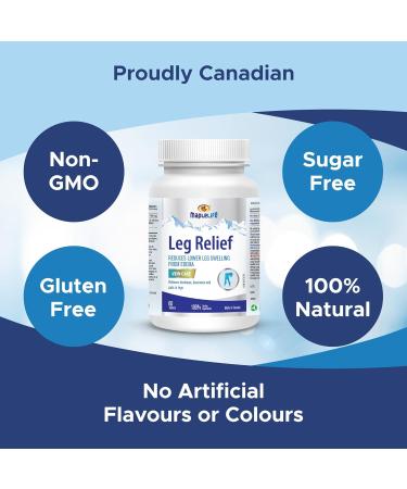 MapleLife Nutrition Leg Relief 360 mg Vein Care - Reduces Lower Leg Swelling from Edema Relieves Tiredness Heavy Legs and Leg Pain Enhance Blood Circulation - Red Vine Leaf Extract 60 Tablets - Buy Online on GoSupps.com