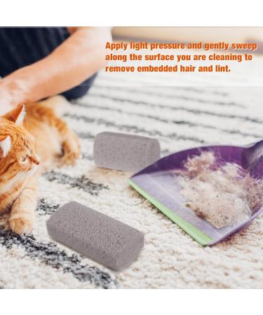 2-Piece Pet Hair Removal Tool | Bimsstein Foot Care & Corneal Remover | Easy Clean Carpet Couch & Furniture - 4 Inches - Buy Online on GoSupps.com