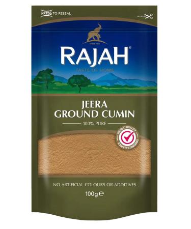 Rajah Spices Jeera Ground Cumin | Jeera | Cumin Powder | Jiru | Jira | (100g) 100 g (Pack of 1) - Buy Online on GoSupps.com