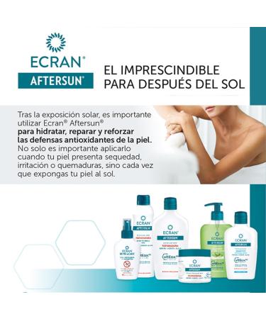  Ecran Ecran - Hydrating and repairing post sun milk with natural aloe vera moisturizes soothes relieves and repairs light texture and fast absorption formula with VitEox 80 - Pack of 3 x 200 ml - Buy Online on GoSupps.com