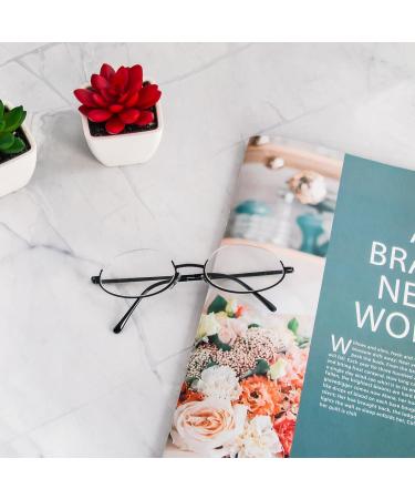 KoKoBin Half Moon Reading Glasses - Slim Metal Frame Spring Hinges Black - 1.5 Diopters for Men & Women | International Shipping Available - Buy Online on GoSupps.com