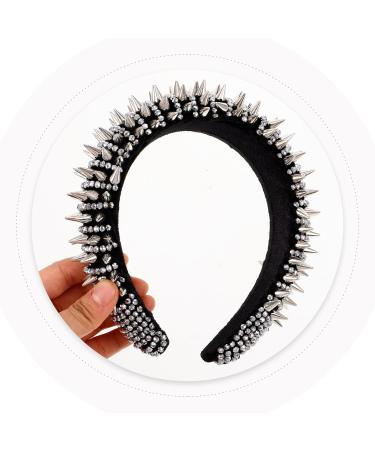 DEARMAMY Spiked Headband Punk Style Rivet Headband Women Headwear Party Hair Hoop - Buy Online on GoSupps.com