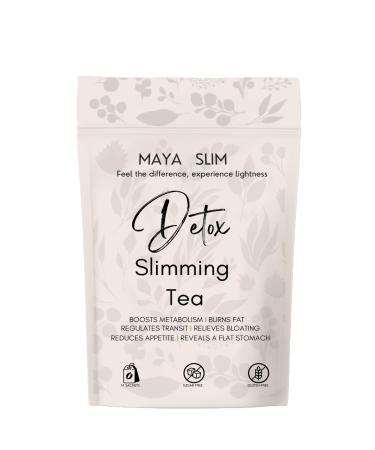 Maya silm Detox Tea - Slimming Tea with Green Tea and Mulberry Leaf to Support Goals for Detox Cleanse Flat Belly Bloating Relief Healthy Weight Management and Digestive Health - Women & Men