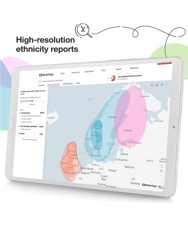 MyHeritage DNA Test Kit: Ancestry & Ethnicity Genetic Testing with DNA Matching - 2,114 Geographic Regions Covered - Buy Online on GoSupps.com