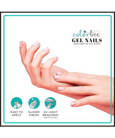 Semi Cured Gel Nail Strips - Long Lasting Nail Polish Stickers - Easy Application - Light Pink - Buy Online on GoSupps.com