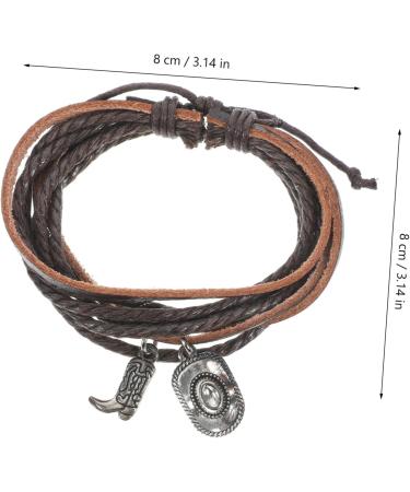VALICLUD 2pcs Denim Themed Bracelet Wrist Keychain Bracelet Mens Bracelet Wrist Decoration for Men Men's Bracelets Vintage Bracelet for Men Wrist Jewelry Leather Backpack Man Key Chain 8.00X8.00X1.00CMx2pcs Brownx2pcs - Buy Online on GoSupps.com