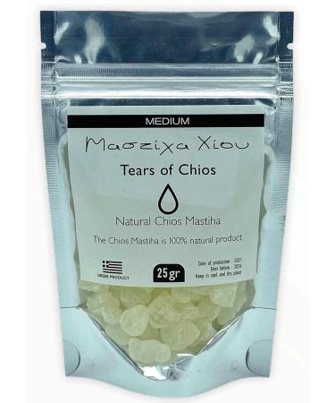 Chios Mastiha Pack 25gr (0.88oz) Medium Tears Gum 100% Natural Mastic Gum From Mastic Growers Fresh