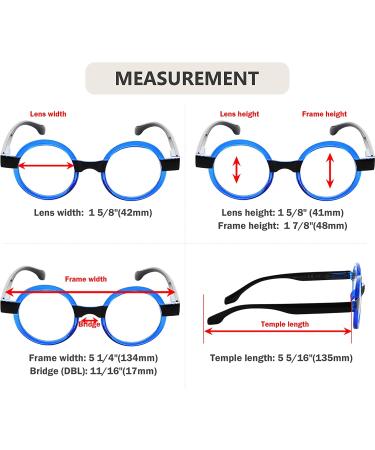 Eyekepper 4 Pack Round Reading Glasses for Women Retro Readers Eyeglasses +2.00 Diopters - Buy Online on GoSupps.com