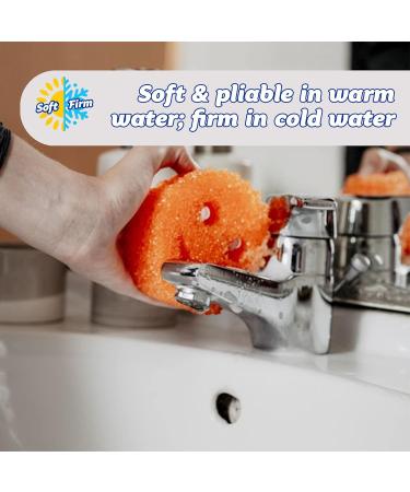 Scrub Daddy Colors Clutch - Smile Sponge Kitchen Cleaner | Odor-Resistant Dishwasher-Safe Etching Sponge for Pots & Dishes - Buy Online on GoSupps.com