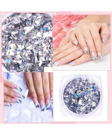 TIESOME Nail Foil 3D Sparking Gold Flakes Set C - Metallic Nail Glitter for Stunning Nail Art Design - Buy Online on GoSupps.com