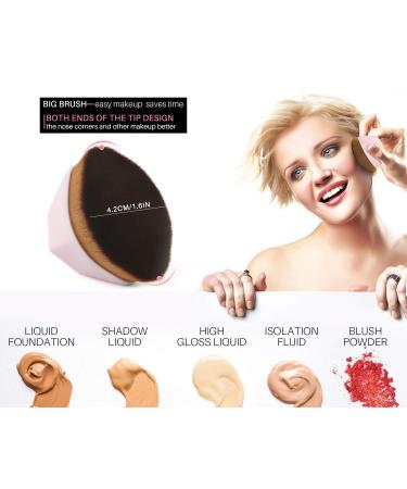 2pcs Kabuki Makeup Foundation Brush Set - Flawless Flat Top Blush & Liquid Powder Brush for Seamless Application | International Shipping Available - Buy Online on GoSupps.com