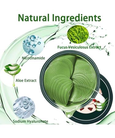60Pcs Natural Aloe Vera Under Eye Patches - Hydrating Anti-Aging Eye Masks for Puffy Eyes & Dark Circles - Anti-Wrinkle Gel Pads for All Skin Types - Buy Online on GoSupps.com