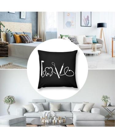 Dental Hygienist Love Dentist Novelty Pillow Case Bedding Pillowcase for Bedroom Couch Home Decoration 18 "x18 18 "x18 " - Buy Online on GoSupps.com