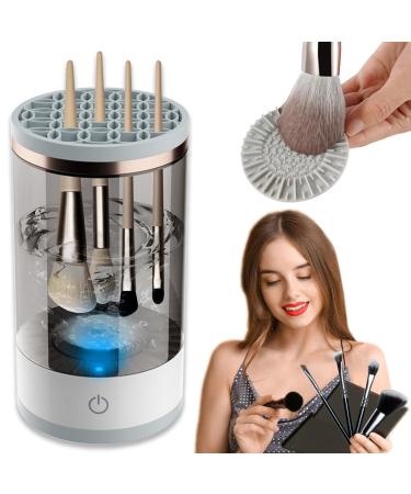 Brushblast Pro Makeup Brush Cleaner Auto-Rotating Cozy Luna Brush Cleaner for Deep Cleaning Upgraded & No Need to Install One-Click Operation Suitable for All of Makeup Brushes (1PC)