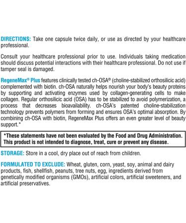 XYMOGEN RegeneMax Plus - Advanced Collagen Supplements with Biotin & Clinically Tested ch-OSA - Supports Skin, Hair, Nails & Bone Health - Collagen for Women & Men (60 Capsules) 60 Count (Pack of 1) - Buy Online on GoSupps.com