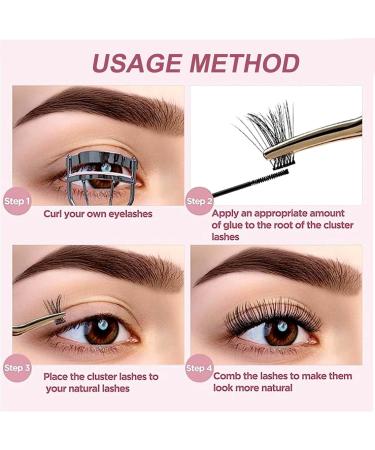 Cluster Lashes GWAWG Individual Lashes 100 Lash Clusters C D Curl Individual Cluster eyelashes DIY Lash Extensions Reusable False Eyelashes 3D Wispy Fluffy Lashes 10-16mm Length - Buy Online on GoSupps.com