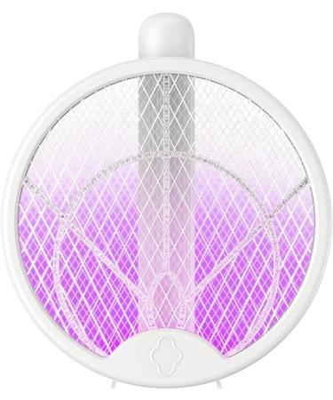 Folding Mosquito Swatter Electric Mosquito Swatter USB Purple Light Mosquito Trap Electric Mosquito Killer Lamp 1 Pack 2 Pack White 2 piece set - Buy Online on GoSupps.com