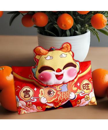JAYIOLA Hong Bao Red Packet Gift Packages Hongbao Chinese Lunar New Year Red Envelopes for Spring Festival Graduation DragonHead 18.5x14cm - Buy Online on GoSupps.com