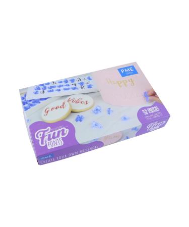 PME Alphabet Upper and Lower Case Fun Fonts Letter Stamping Set Standard Blue Collection 1