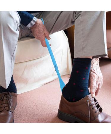 Ergonomic Long Handle Back Scratcher & Shoe Horn | Blue Itching Relief Tool - Buy Online on GoSupps.com