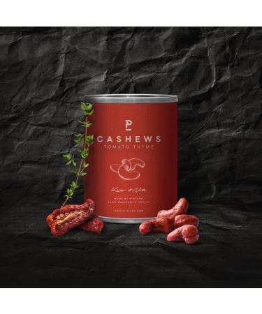 P-stash cashew tomato thyme mini 4 x 55g i cashewkerne roasted i vegan i nuts lovingly hand-roasted & refined I delicious premium nibbles