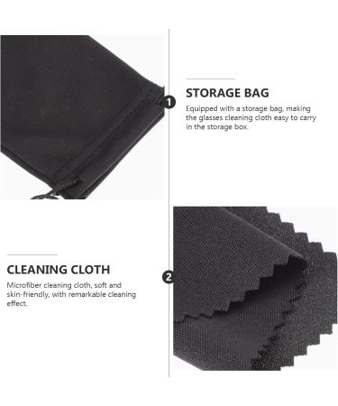 Buy Healeved Microfiber Eyeglasses Cleaning Cloth Set - Lens Cleaner Wipes & Drawstring Case for Glasses & Camera - Buy Online on GoSupps.com