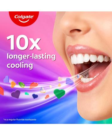 Colgate MaxFresh Rainbow Fresh Gel Toothpaste with Heart Shaped Cooling Crystals Triple Mint Flavour and Ultrafreeze Technology for Intense Freshness Vegan Gluten-Free 100g/3.5oz - Buy Online on GoSupps.com