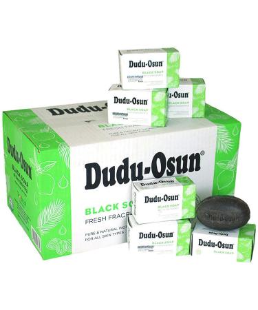 Black Soap 12 Bar Value Pack By Dudu Osun For African American Skin Care Each Soap Bar Contains Shea Butter