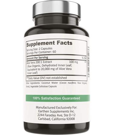 Aloe Vera Supplement 20,000mg | Organic Ingredients | RAW & Non-GMO | All Natural - Buy Online on GoSupps.com