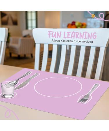 Montessori Toddler Silicone Dining Mat - Non-Slip & Easy-to-Clean Lilac Practical Life Mat for Kids House - Buy Online on GoSupps.com