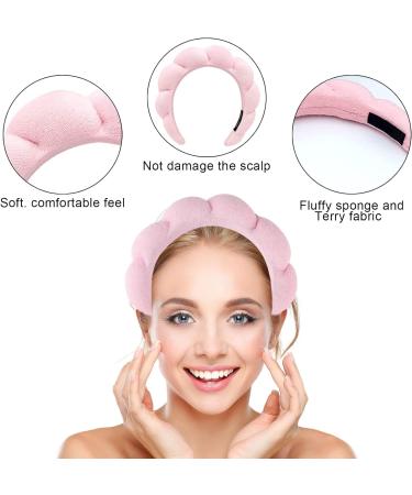 3 Pcs Pink Spa Headband Set | Makeup & Skincare Headbands with Wristband Scrunchies - Buy Online on GoSupps.com