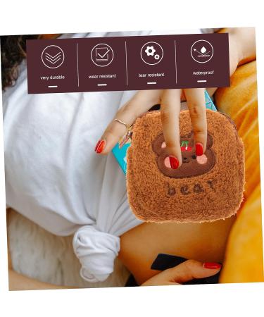 Lurrose Travel Napkin Storage Bag - Portable Zipper Pouch for Makeup, Tampons, Cosmetic, and Period Essentials - Cute Handbags Organizer Purse - Small Portable Chocolate Bag - 13X13CM - Buy Online on GoSupps.com