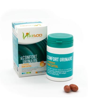 Vita CONFORT URINAIRE SOD de melon Compl ment alimentaire pour une fonction urinaire normale de l homme corce de prunier d Afrique Om ga3 (EPA et DHA) 60 Capsules