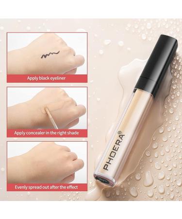 Phoera Full Coverage Concealer Highly Pigmented Matte Finish for Under Eye Dark Circles Moisturizing Makeup Cream Helps Control Excess Oil 20g (Pack of 1) 101 Light - Buy Online on GoSupps.com