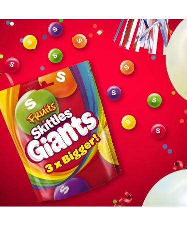 3 x Skittles Fruits Giants Chewy Candies 132g Delicious Tasty And Twisty Treat Gift Hamper For Birthday Christmas Sold By Kidzbuzz - Buy Online on GoSupps.com