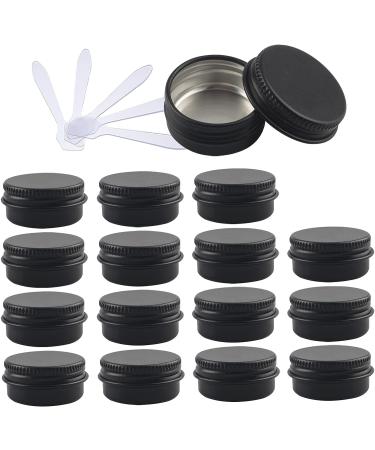 Travel bottlingtravel pots for cream small pots with lids 48 PC 10ml Blue Empty Round Aluminium Tins with Screw Lids Storage Jars Cosmetics Containers Pots with 6 Spatula (Color : Blue Size : 15ml)