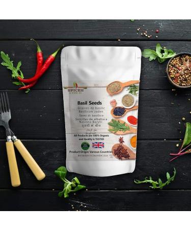 Basil Seeds Tulsi Premium Quality by Spices&herbsuk | High in Calcium Magnesium Iron | Perfect for Thickening and Stabilizing of Food Mixtures (5KG) - Buy Online on GoSupps.com