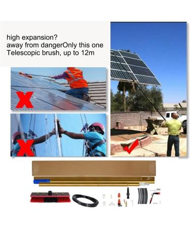 Water Fed Pole Kit 36ft Length Water Fed Brush w/Squeegee 11m Water Fed Cleaning System 3-in-1 Aluminum Outdoor Window Cleaner Hose Cleaning Tool for Window Glass Extendable Cleaner Conservatory 55cm Brush Head 7M/24FT - Buy Online on GoSupps.com