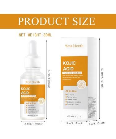 Kojic Acid Face Serum Dark Spots Correcting Glow Serum Turmeric Face Oil Aging Super Serum yellow - Buy Online on GoSupps.com