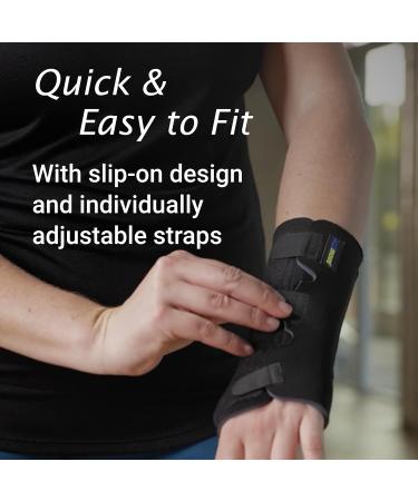 Actimove SPORTS EDITION Wrist Stabilizer - Removable Metal Stay for Secure Support Perfect for Strains & Sprains - Black Large - Buy Online on GoSupps.com