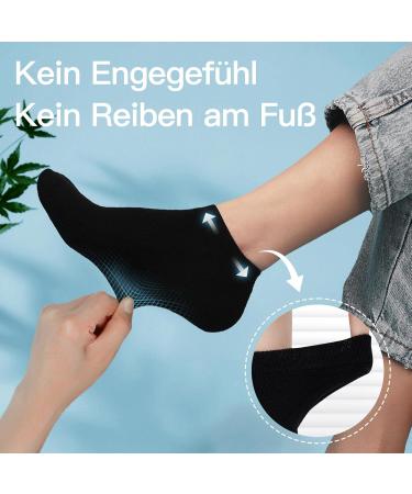 TUUHAW Sneaker Socks - 10 Pairs Unisex Sports Cotton Half Running Socks (Size 43-46) - Breathable & Comfortable 10x Black - Buy Online on GoSupps.com