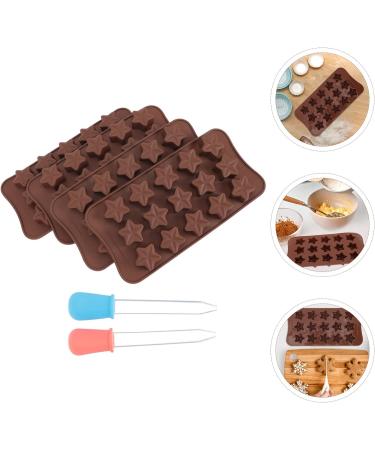 MAGICLULU 1 Set Chocolate Mold Ice Cube Gum Star Pie Pans Animal Stencils Star Shaped Candy Silicone Molds Silicone Ice Cube Molds Star Pasties Crayon Mold Baking Supplies Cake Silica Gel 21x10.5cm Brown - Buy Online on GoSupps.com