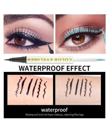 UOCK Double Ended Eyeliner Set - Black & Metallic Liquid, Glitter Eyeliner, Waterproof Glowing Eye Makeup - 05Orange - Buy Online on GoSupps.com
