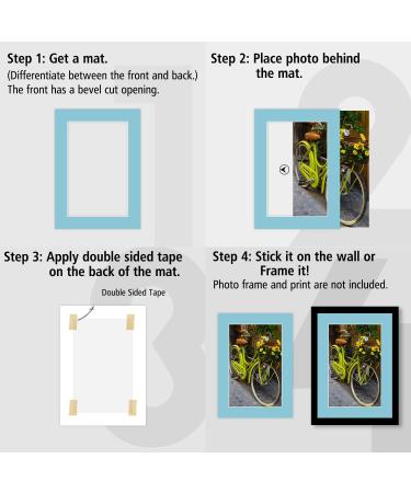 Golden State Art Pack of 25 Acid-Free Mix 5x7 Photo Mats with White Core - Bevel Cut for 4x6 Pictures - Premier 25 Pack Mix Color Mats - Buy Online on GoSupps.com