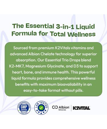 Drops Of Nature Green Tea Extract Liquid Drops (Pineapple 60mL) & Magnesium Glycinate with Vitamin K2 D3 Drops (Mixed Berry 60 mL) Vegan Gluten-Free Antioxidant & Daily Mineral Wellness Support - Buy Online on GoSupps.com