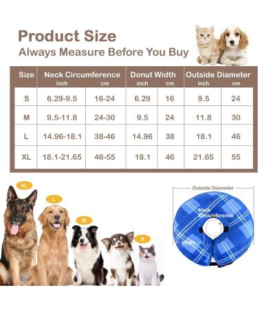 Lynun Adjustable Inflatable Dog & Cat Collar - Soft Leak Protection Blue | Ideal for Comfort & Safety - Buy Online on GoSupps.com