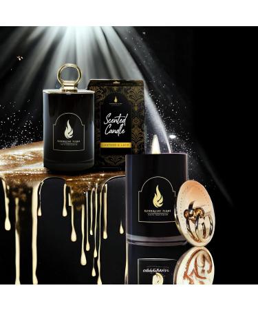 Leather and Lace Soy Candle - 8 oz Hand-Poured Aromatherapy with Built-in Snuffer | Reusable Vessel | Symbol of Balance and Harmony | International Shipping - Buy Online on GoSupps.com